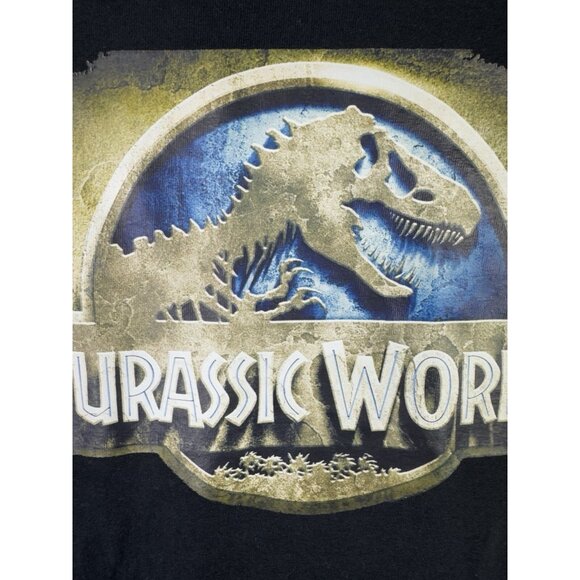 Vintage Y2K Jurassic Park World Movie Promo Rare Dinosaur Black XL Tee Shirt Art - Picture 4 of 7